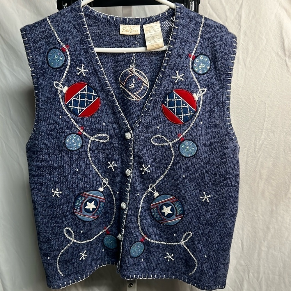 Bobby brooks Christmas vest sz l